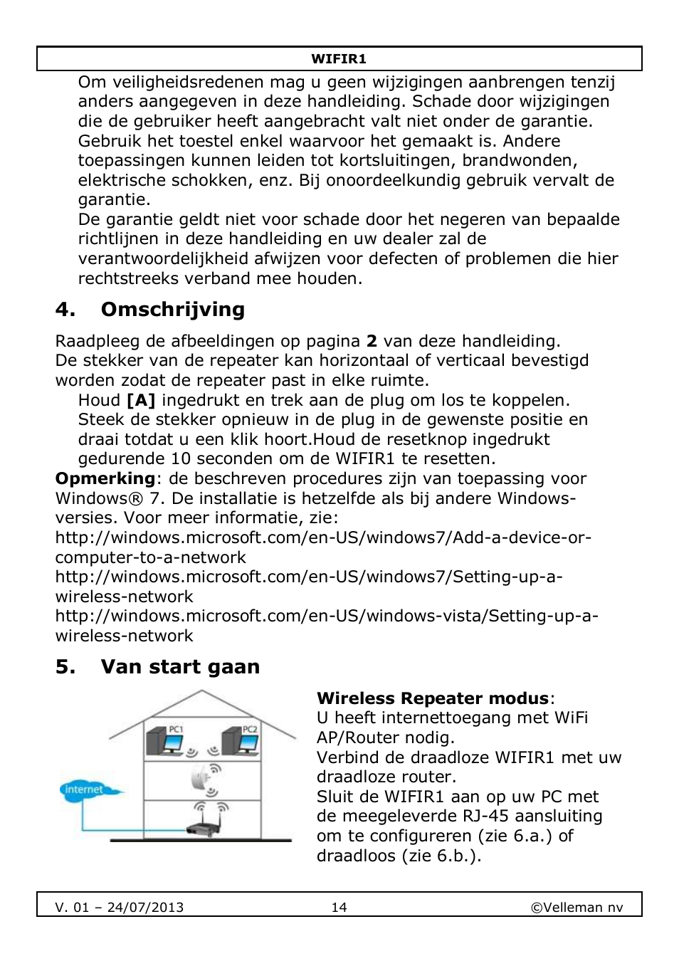 Velleman WIFIR1 User Manual | Page 14 / 55