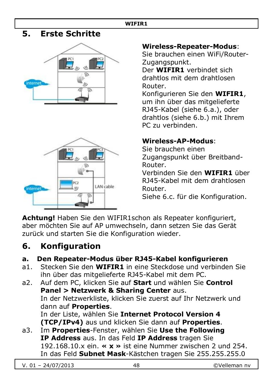 Velleman WIFIR1 User Manual | Page 48 / 55