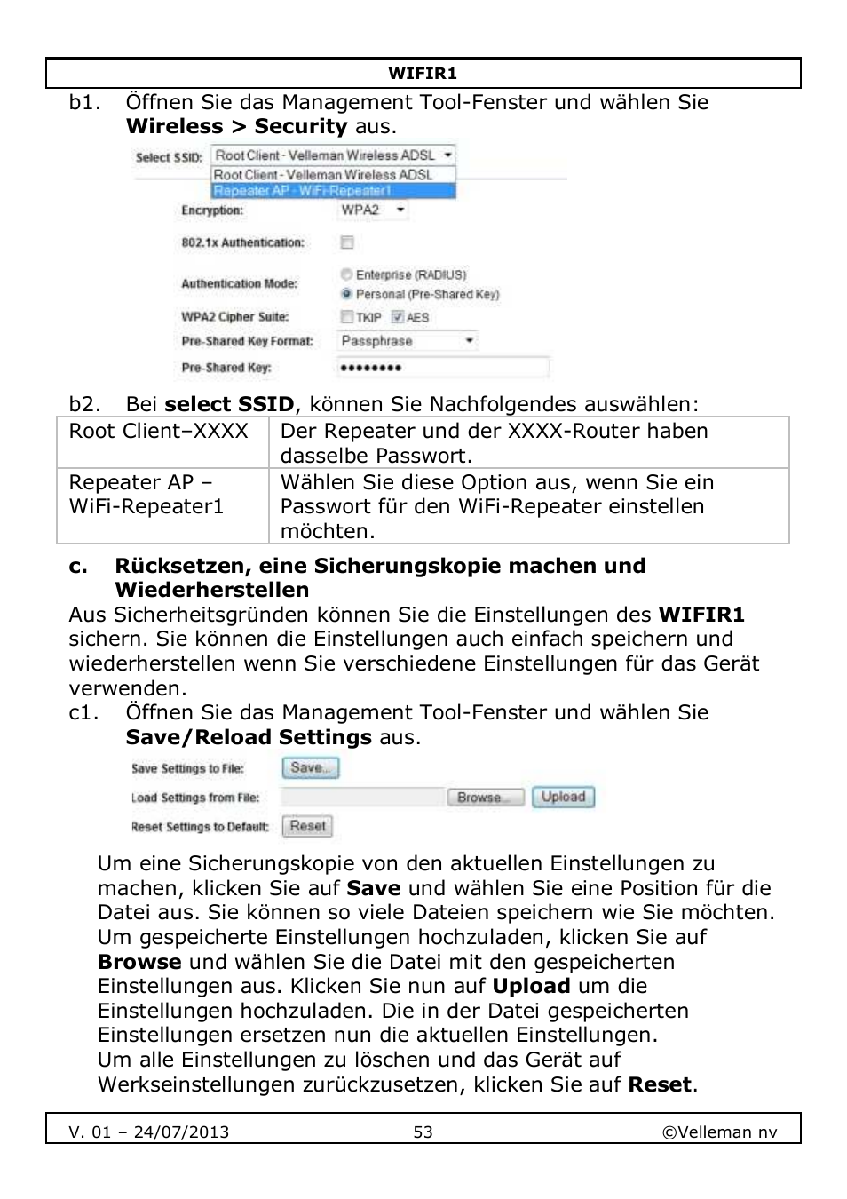 Velleman WIFIR1 User Manual | Page 53 / 55