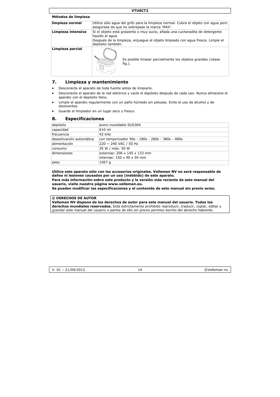 Velleman VTUSCT2 User Manual | Page 14 / 23