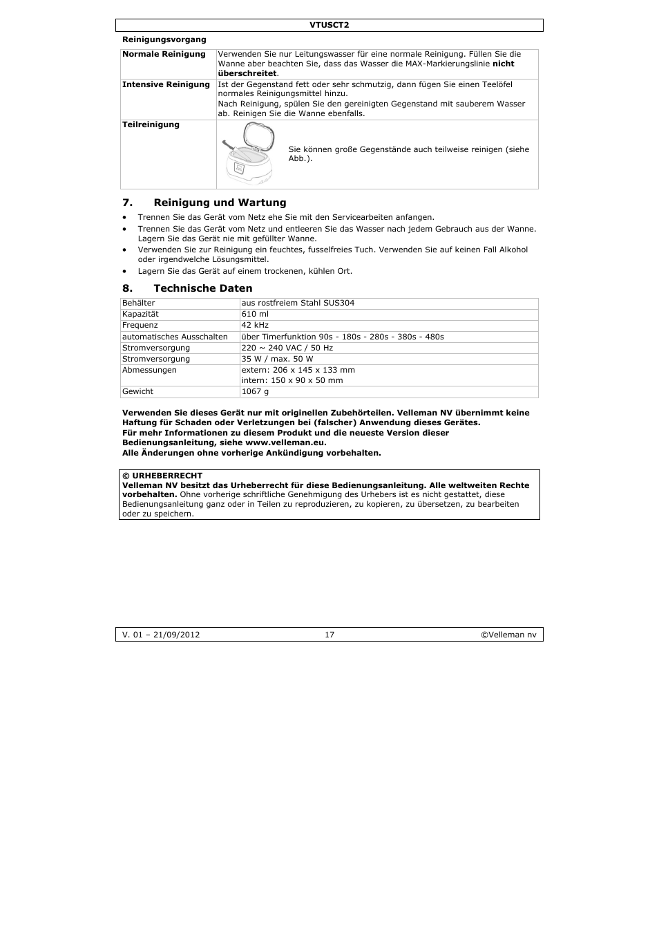 Velleman VTUSCT2 User Manual | Page 17 / 23