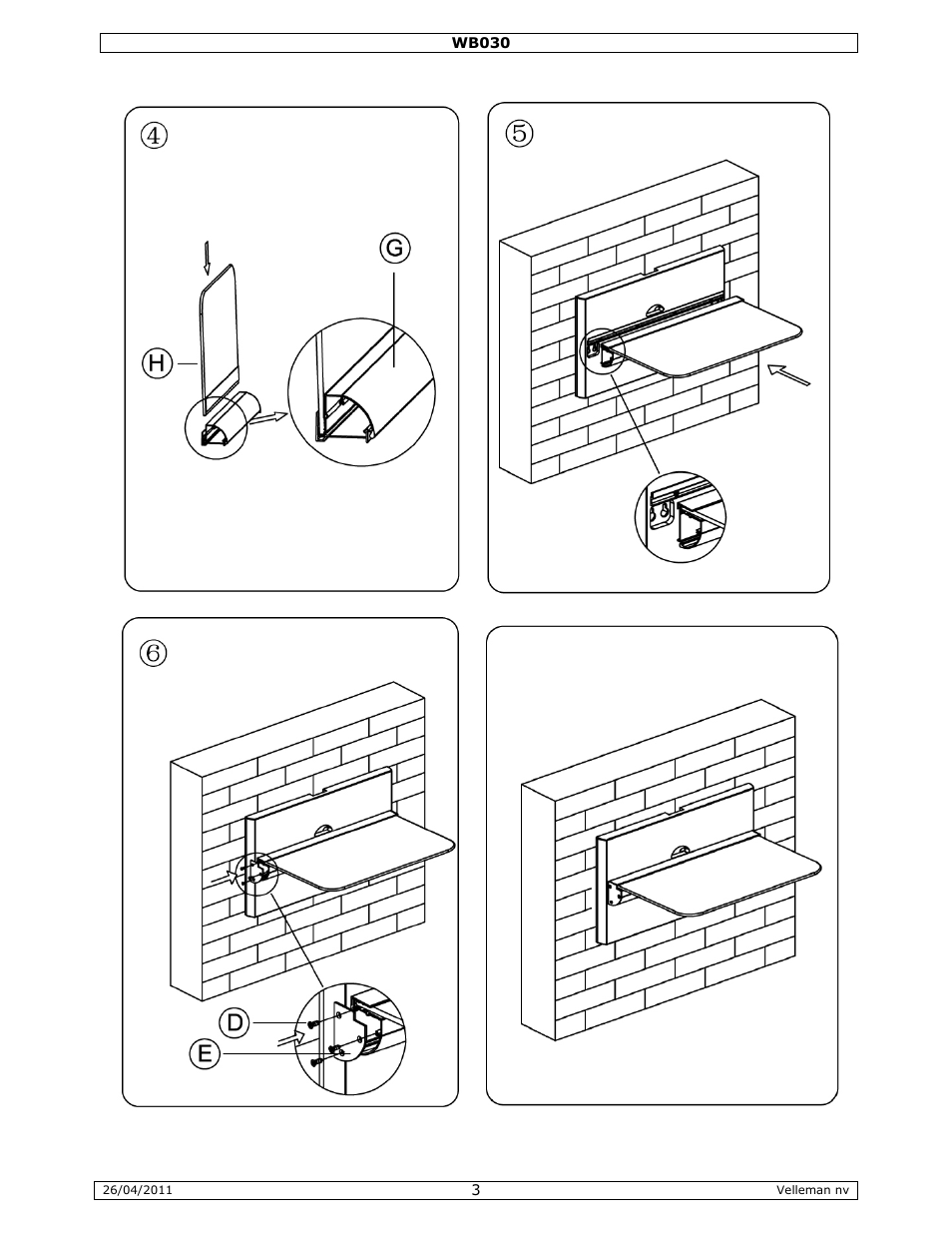 Velleman WB030 User Manual | Page 3 / 11