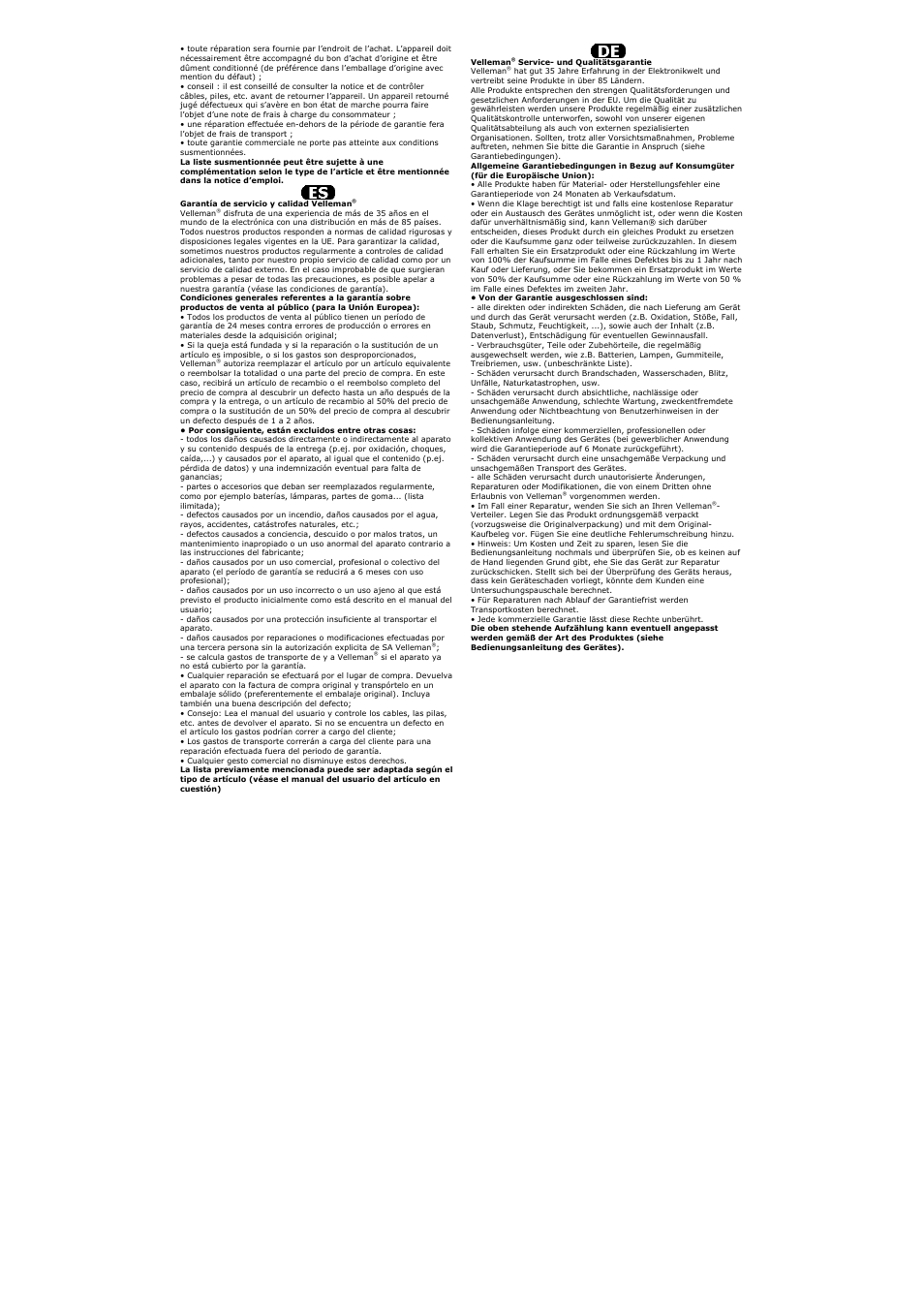 Velleman VDL301RL User Manual | Page 14 / 14