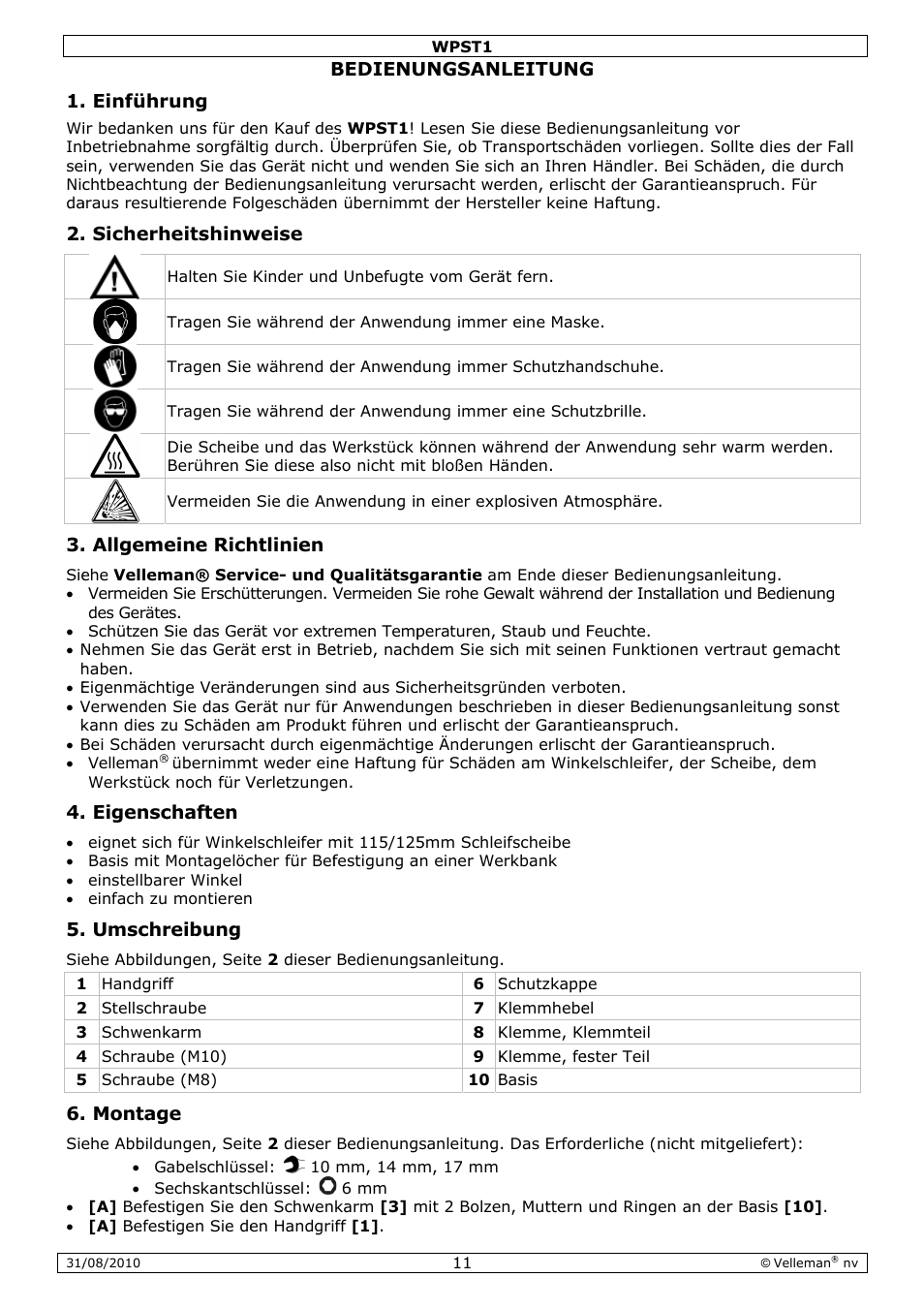 Velleman WPST1 User Manual | Page 11 / 17