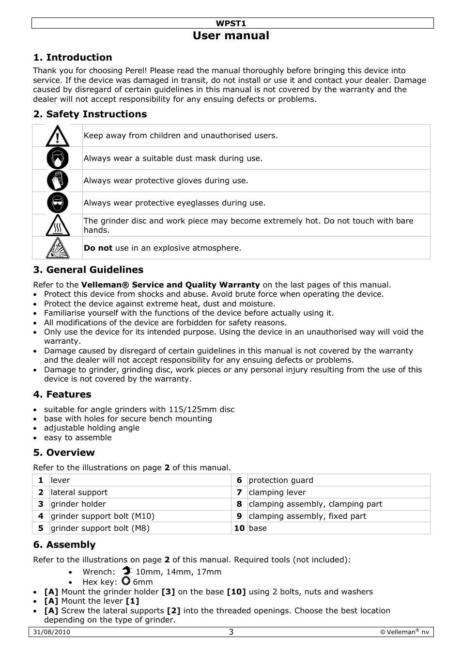 Er man | Velleman WPST1 User Manual | Page 3 / 17
