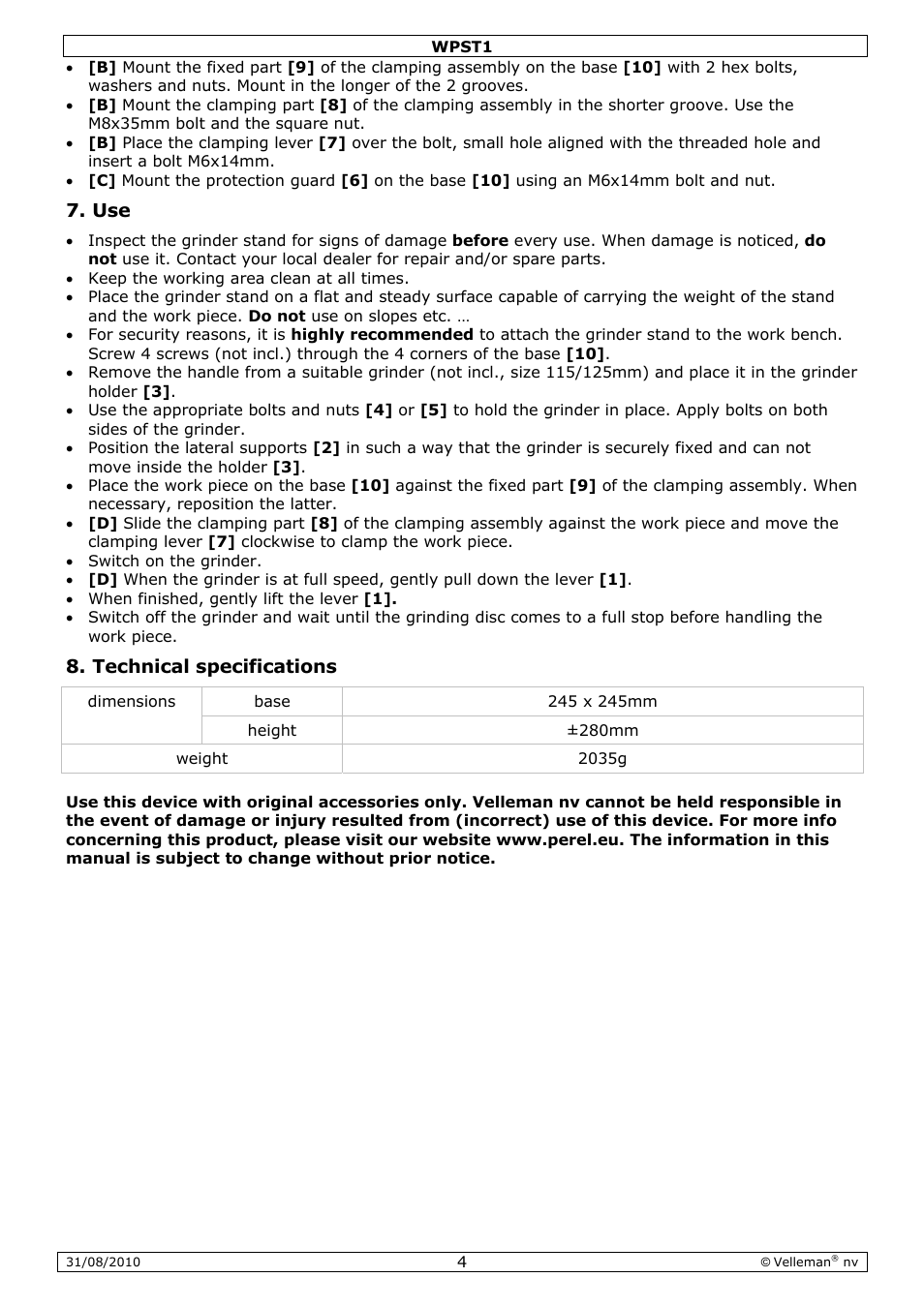 Velleman WPST1 User Manual | Page 4 / 17