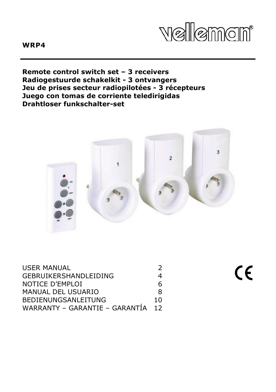 Velleman WRP4 User Manual | 15 pages