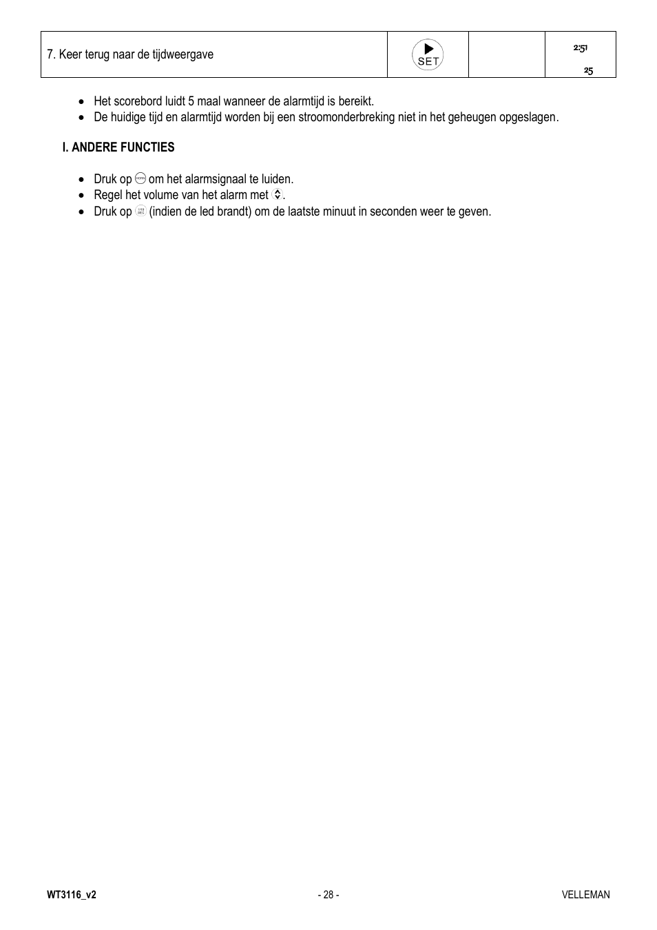 Velleman WT3116 User Manual | Page 28 / 78