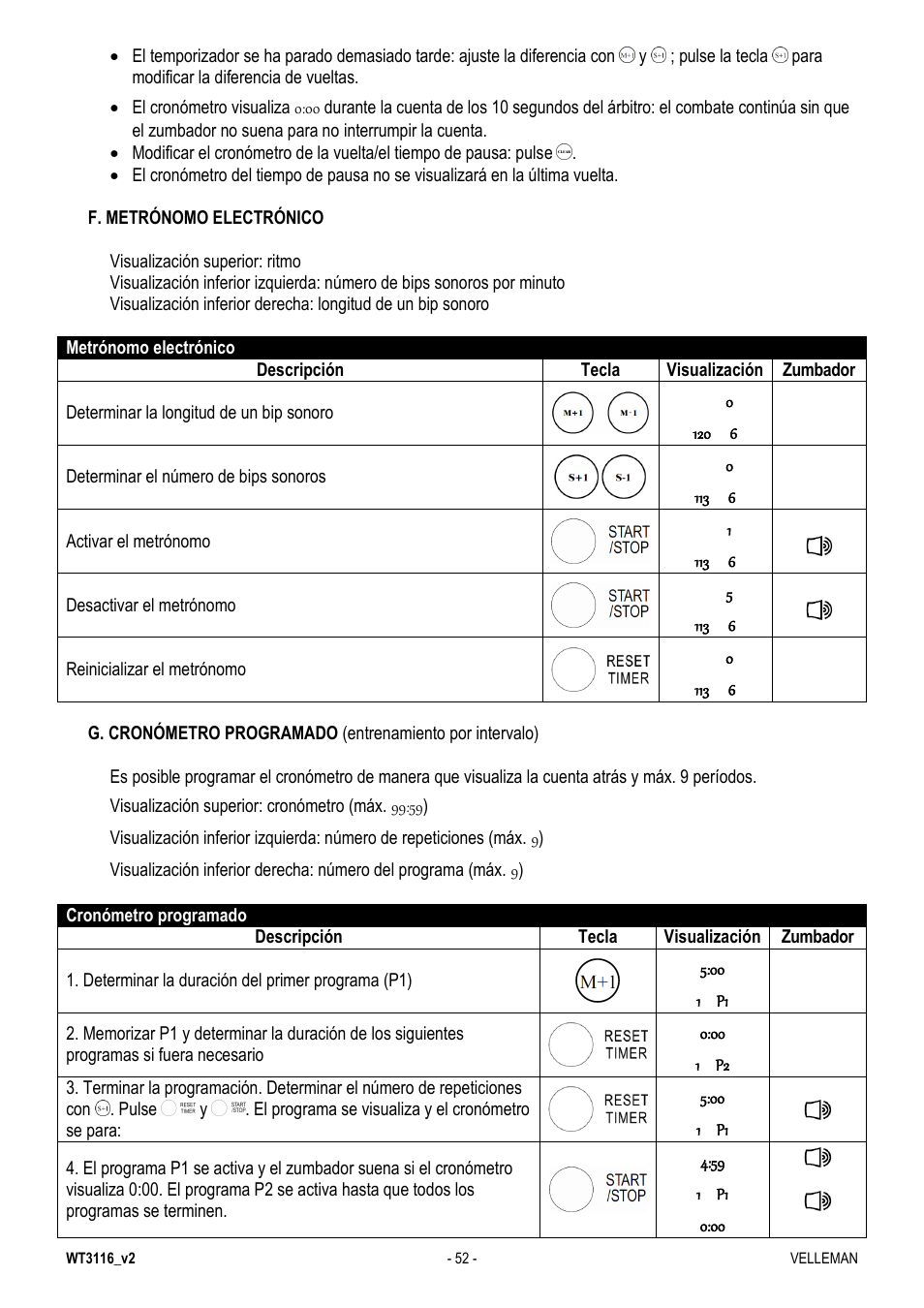 Velleman WT3116 User Manual | Page 52 / 78