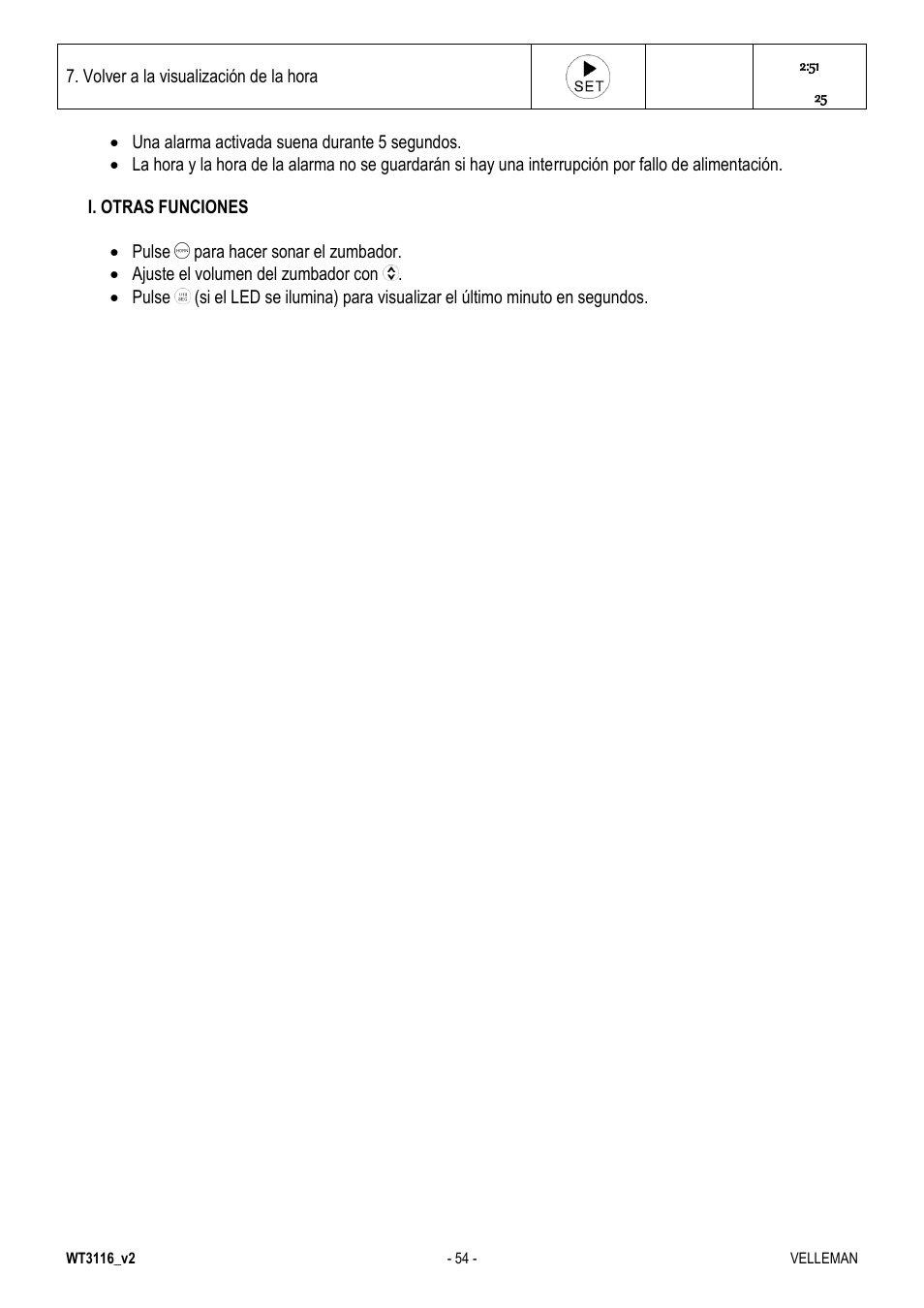 Velleman WT3116 User Manual | Page 54 / 78