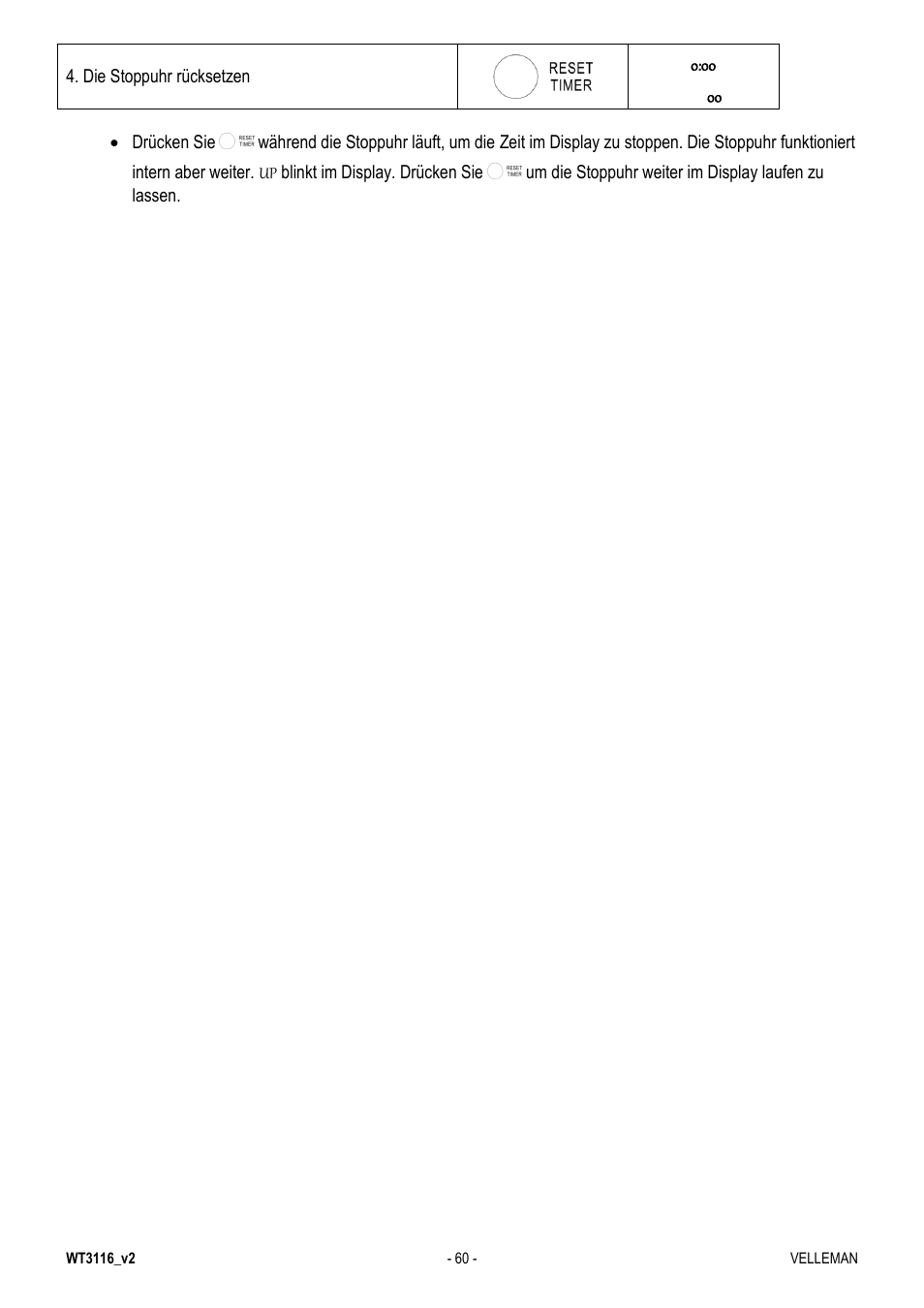 Velleman WT3116 User Manual | Page 60 / 78