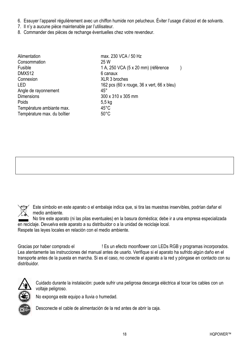 Vdpl300mf4 | Velleman VDPL300MF4 User Manual | Page 18 / 32