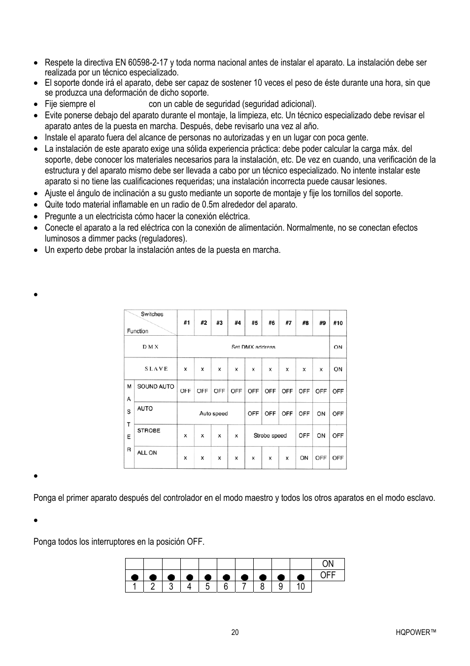 Velleman VDPL300MF4 User Manual | Page 20 / 32