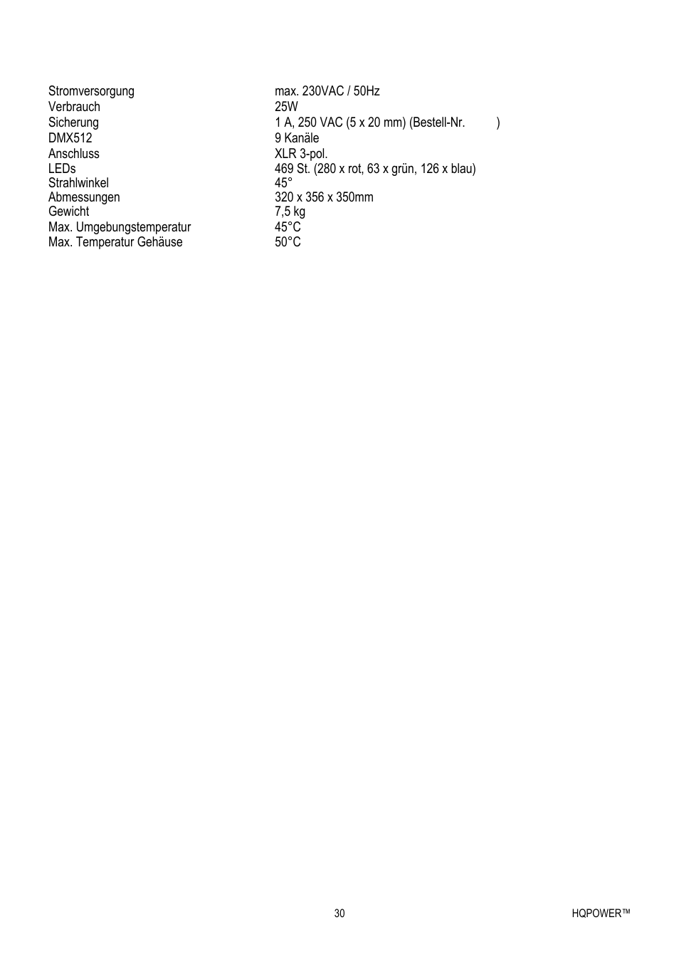 Velleman VDPL300MF4 User Manual | Page 30 / 32