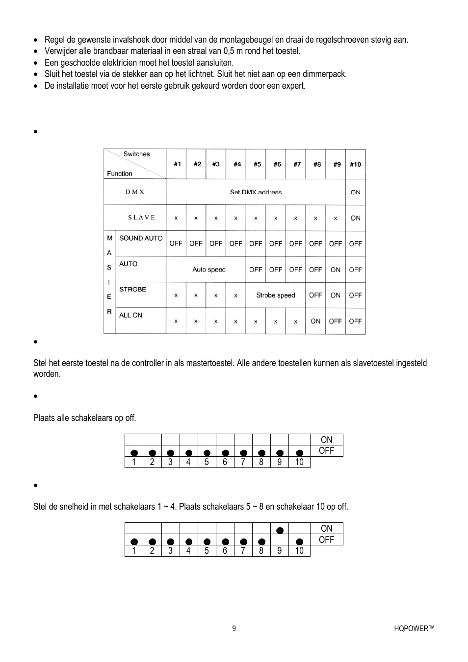 Velleman VDPL300MF4 User Manual | Page 9 / 32