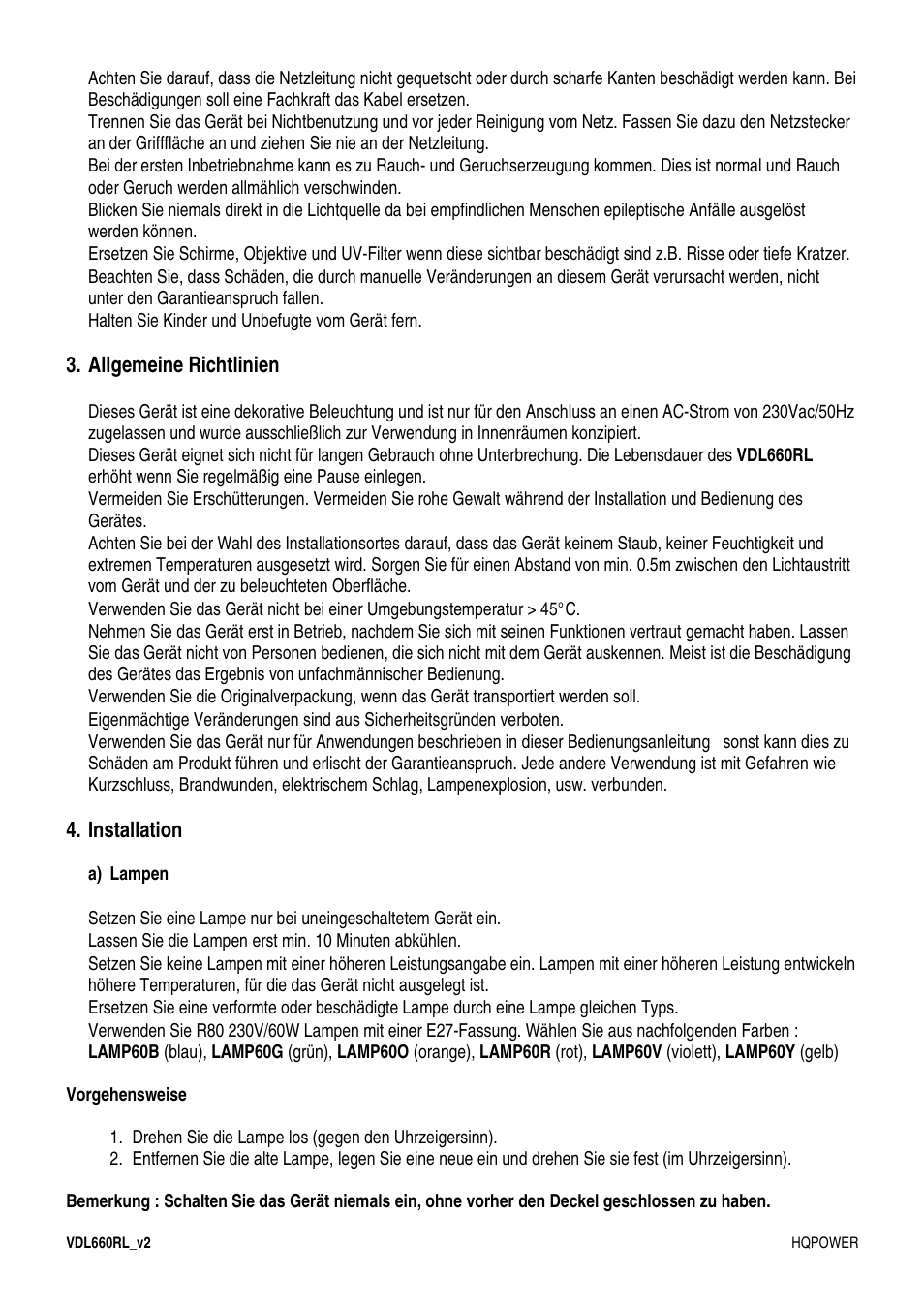 Velleman VDL660RL User Manual | Page 14 / 15