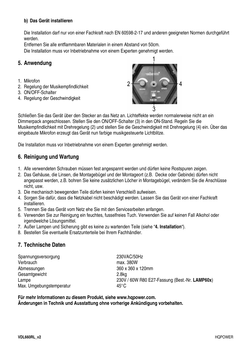 Velleman VDL660RL User Manual | Page 15 / 15