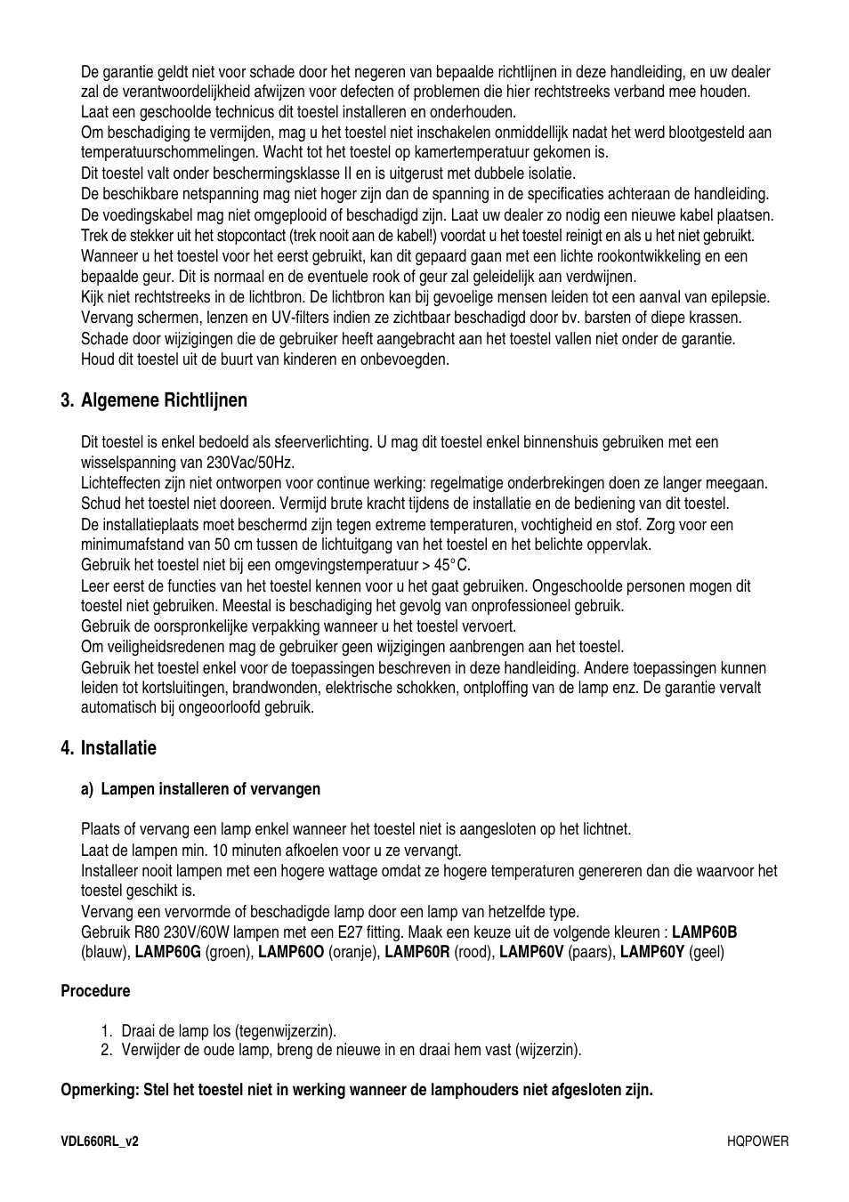 Velleman VDL660RL User Manual | Page 6 / 15