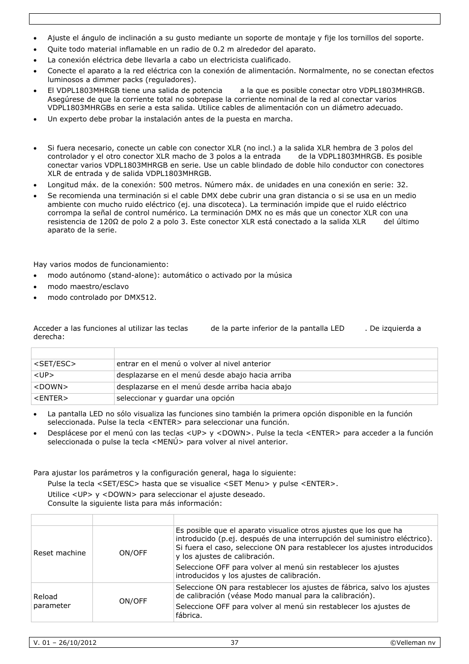 Velleman VDPL1803MHRGB User Manual | Page 37 / 57