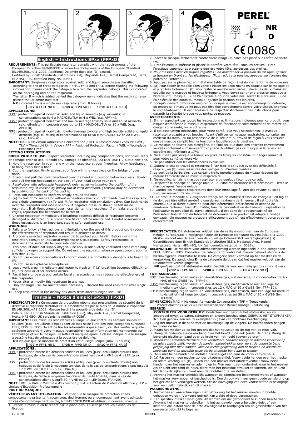 Velleman SP07 User Manual | 2 pages