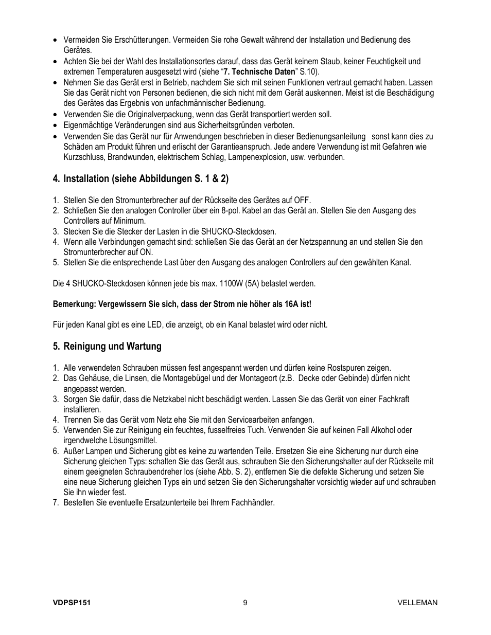 Velleman VDPSP151 User Manual | Page 9 / 10