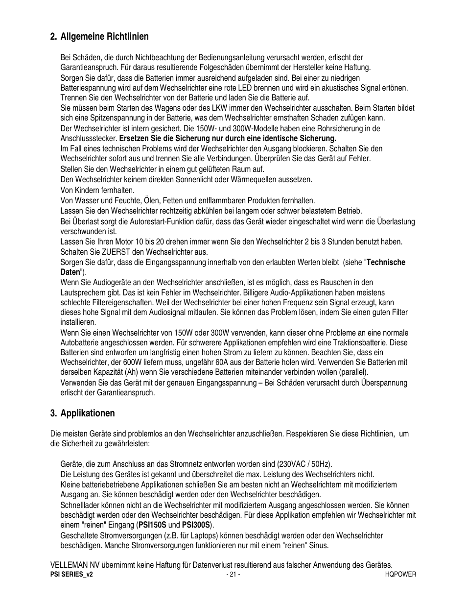 Velleman PSI600B User Manual | Page 21 / 29