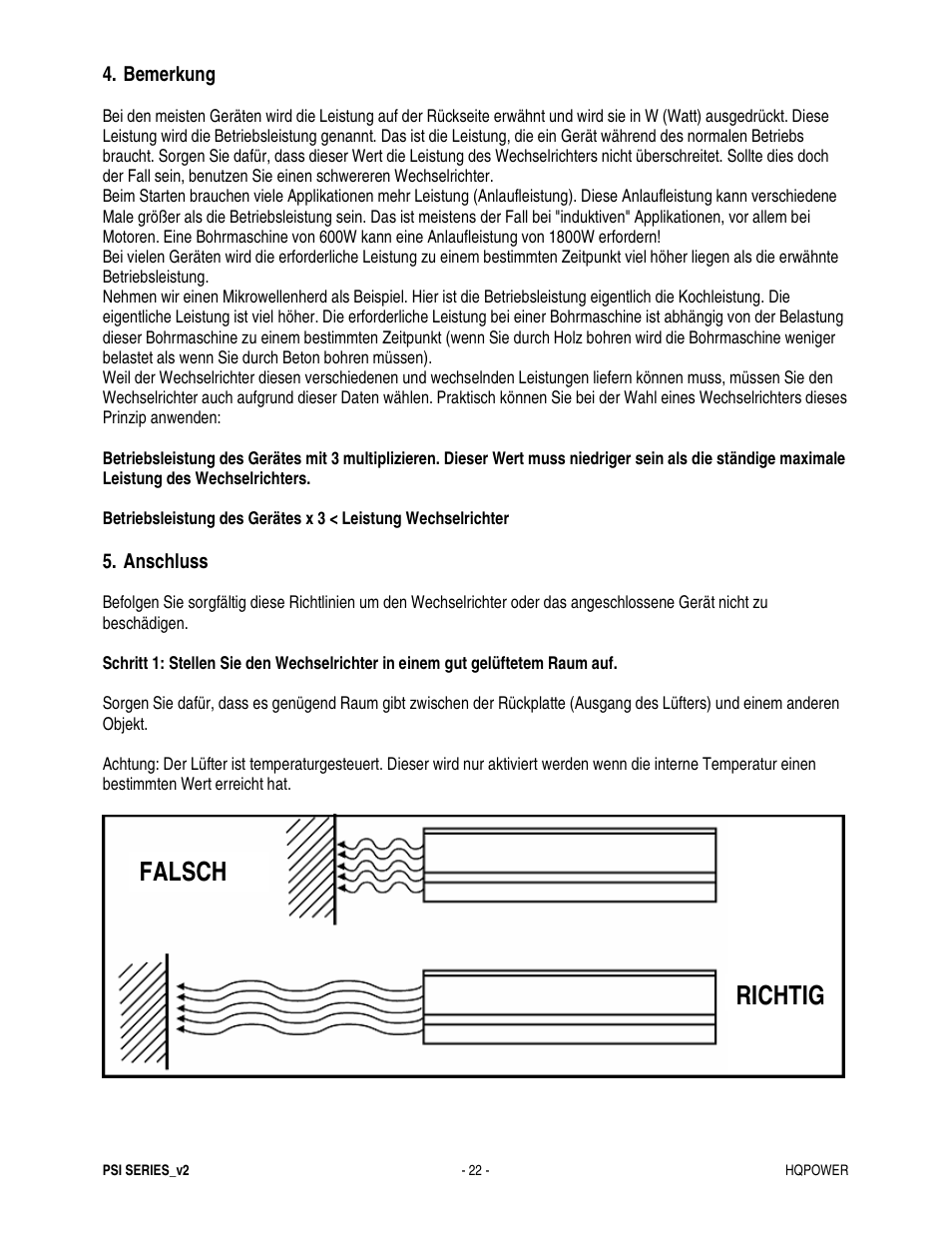 Falsch richtig | Velleman PSI600B User Manual | Page 22 / 29