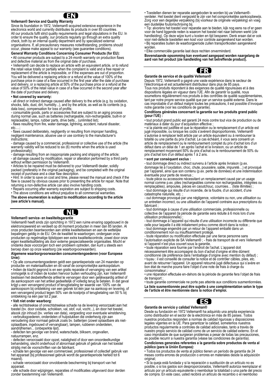 Velleman WAF18M3 User Manual | Page 21 / 22