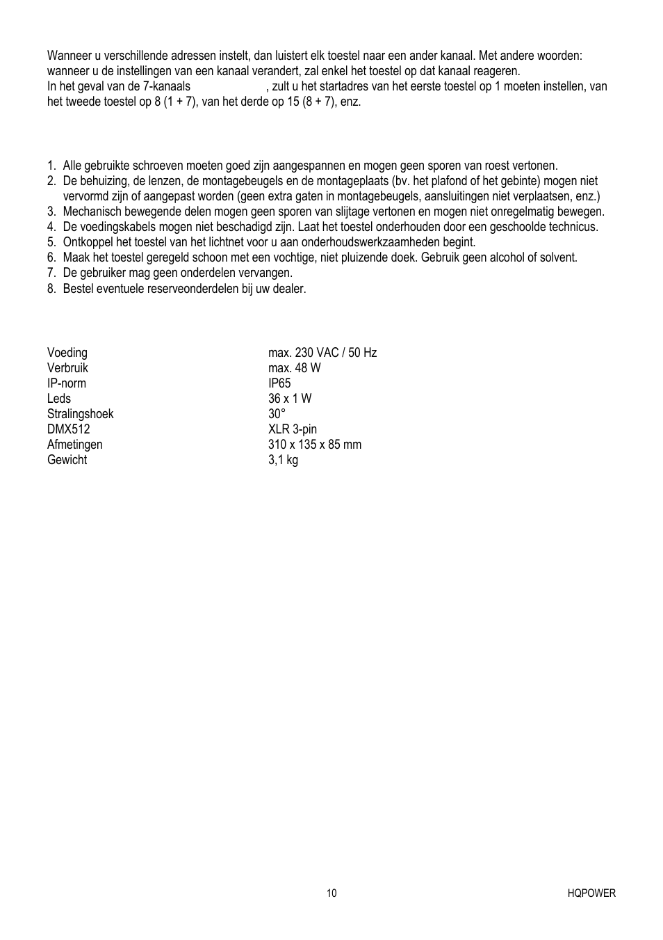 Velleman VDPLOW3601 User Manual | Page 10 / 22