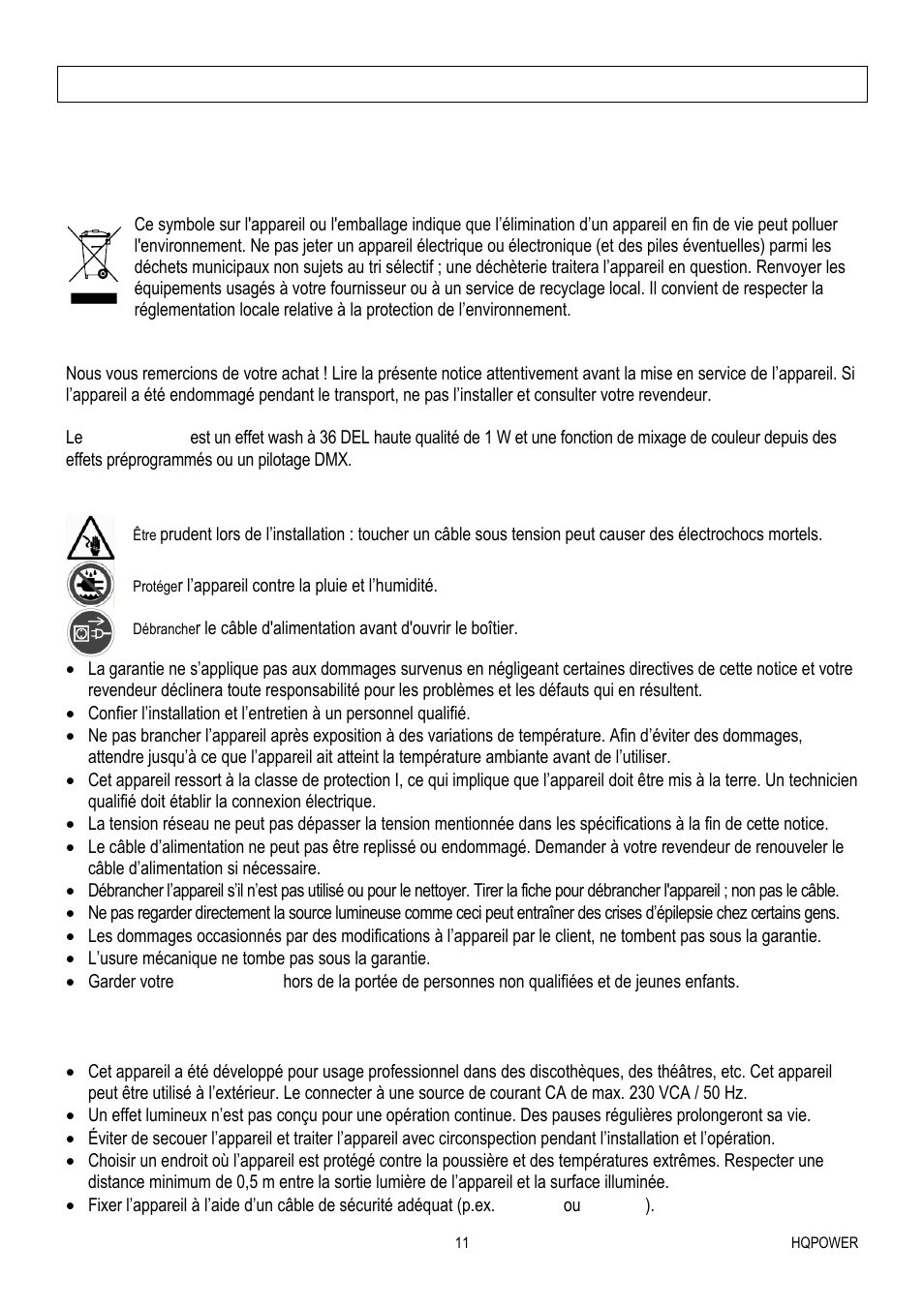 Velleman VDPLOW3601 User Manual | Page 11 / 22