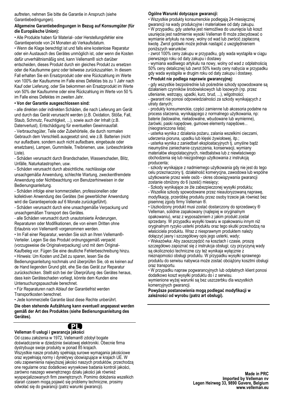 Velleman PS603 User Manual | Page 17 / 17