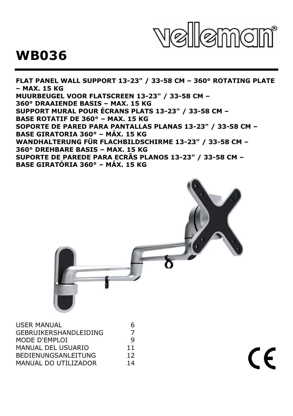 Velleman WB036 User Manual | 18 pages