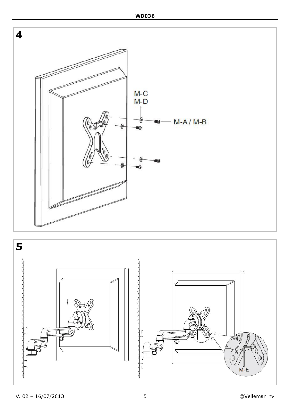 Velleman WB036 User Manual | Page 5 / 18