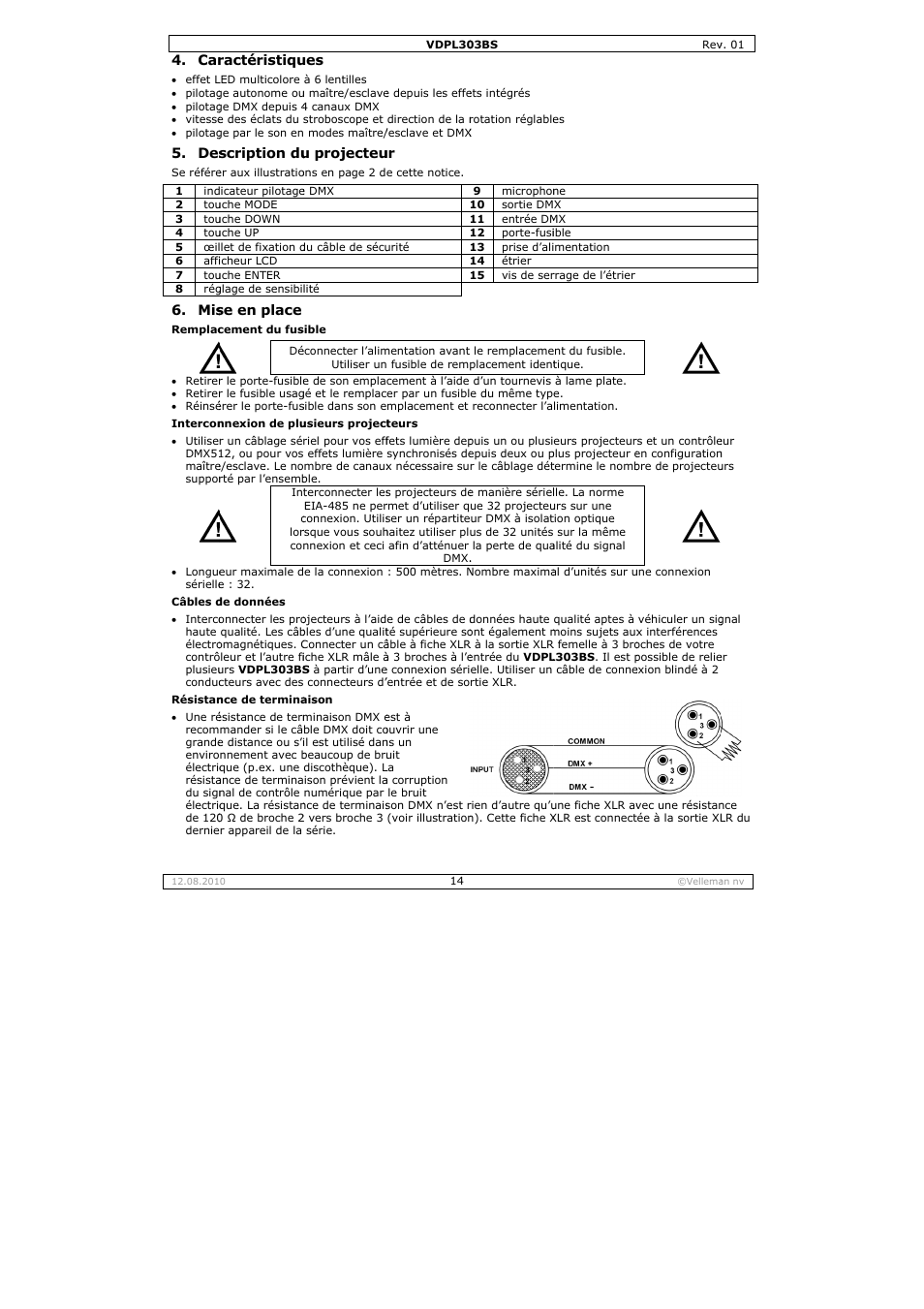 Velleman VDPL303BS User Manual | Page 14 / 30