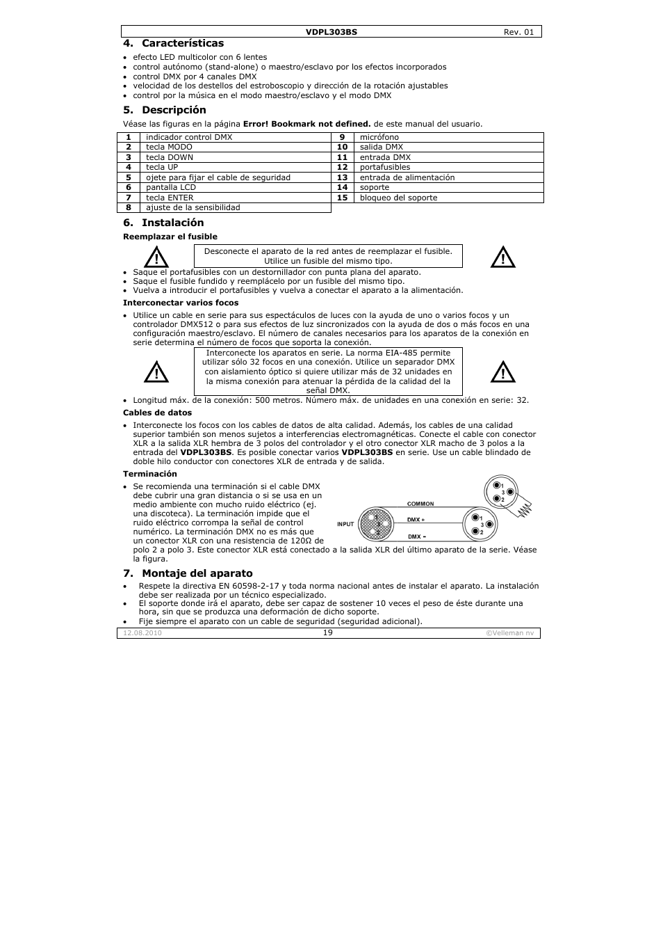 Velleman VDPL303BS User Manual | Page 19 / 30