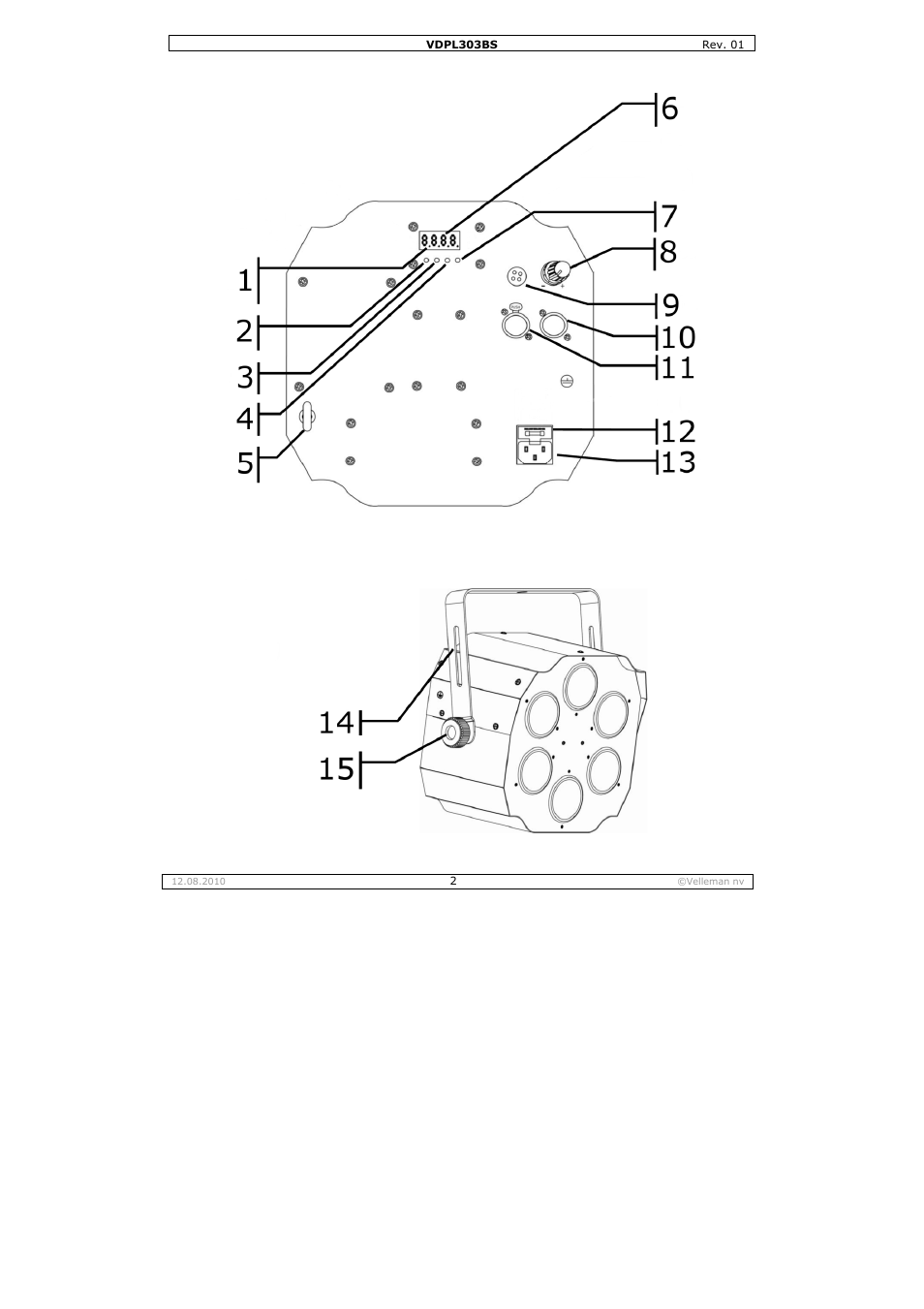 Velleman VDPL303BS User Manual | Page 2 / 30