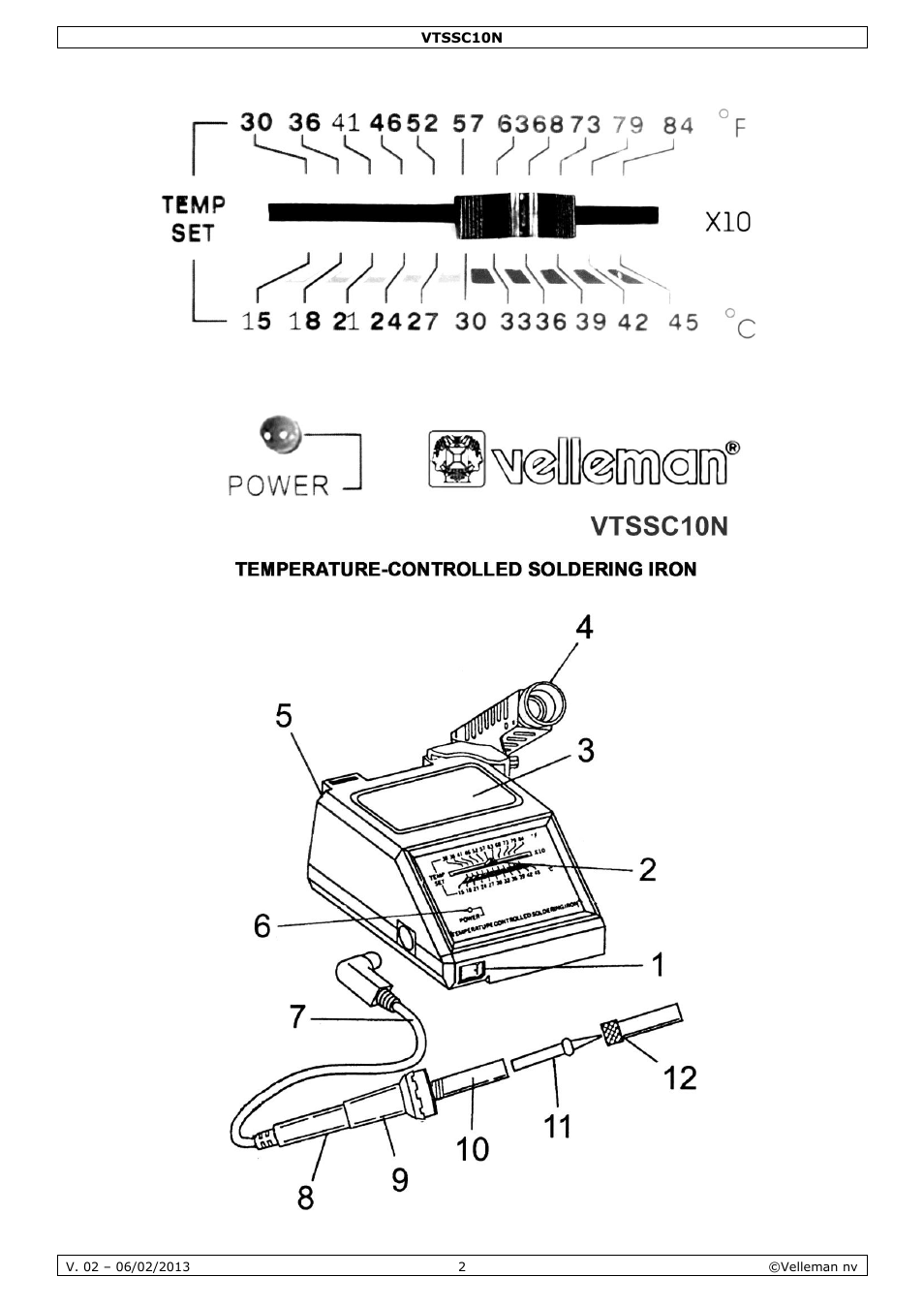 Velleman VTSSC10N User Manual | Page 2 / 22