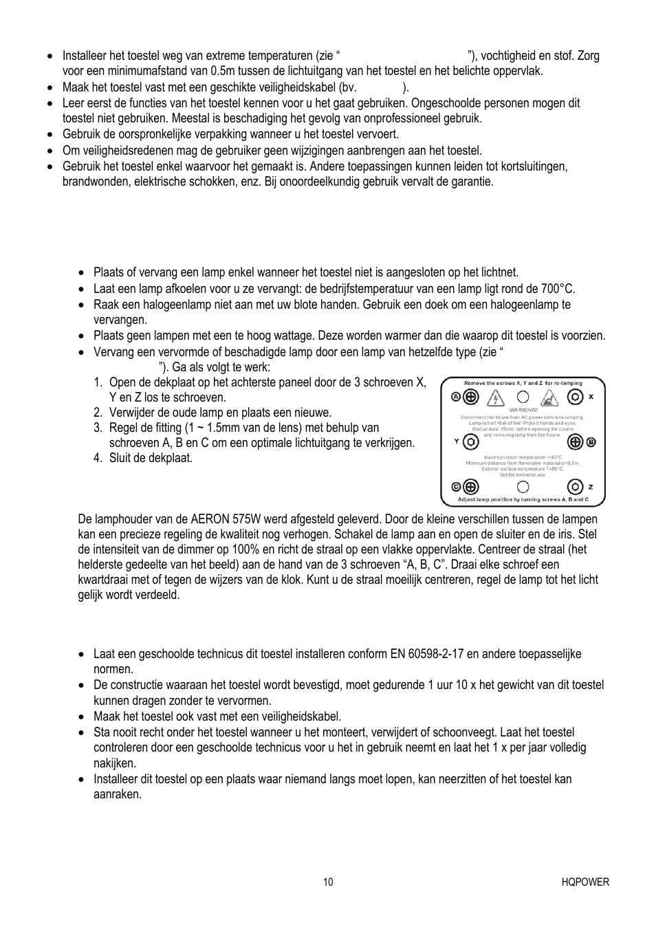Velleman VDP575MHW16FL User Manual | Page 10 / 39