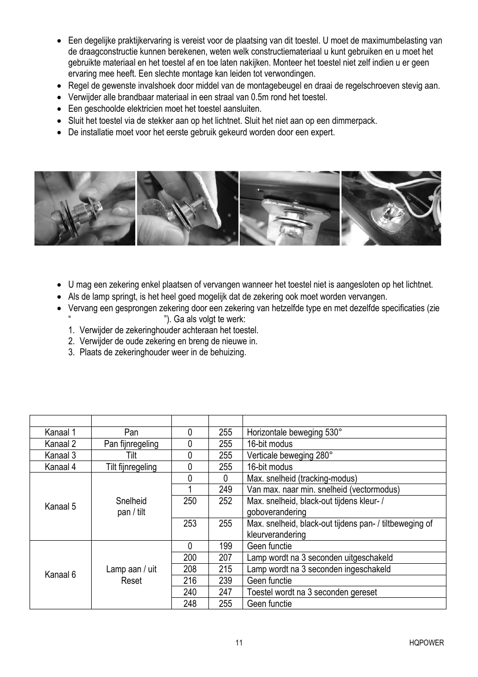 Velleman VDP575MHW16FL User Manual | Page 11 / 39