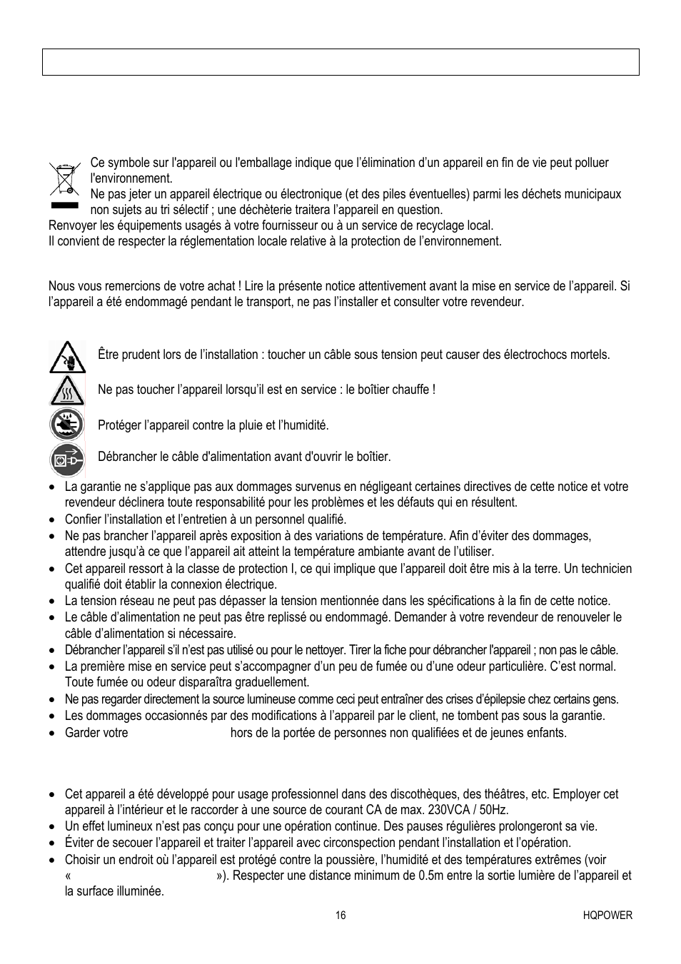 Velleman VDP575MHW16FL User Manual | Page 16 / 39