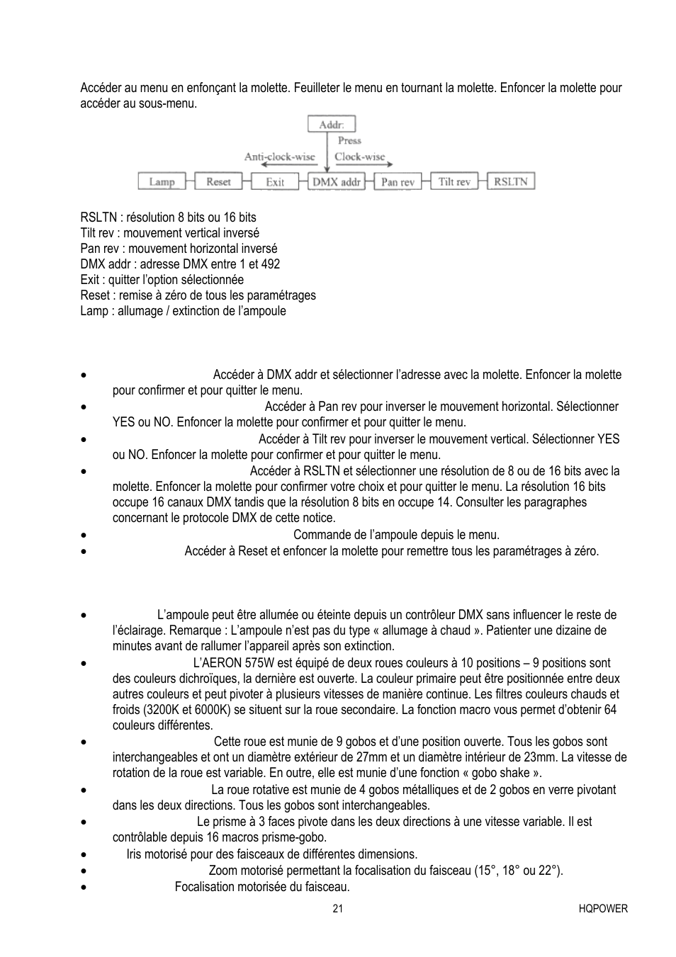 Velleman VDP575MHW16FL User Manual | Page 21 / 39