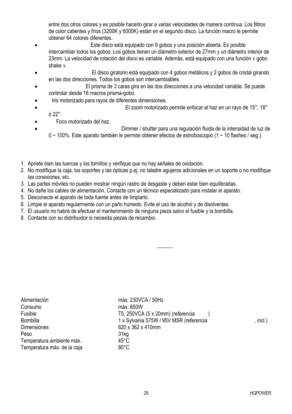 Velleman VDP575MHW16FL User Manual | Page 29 / 39