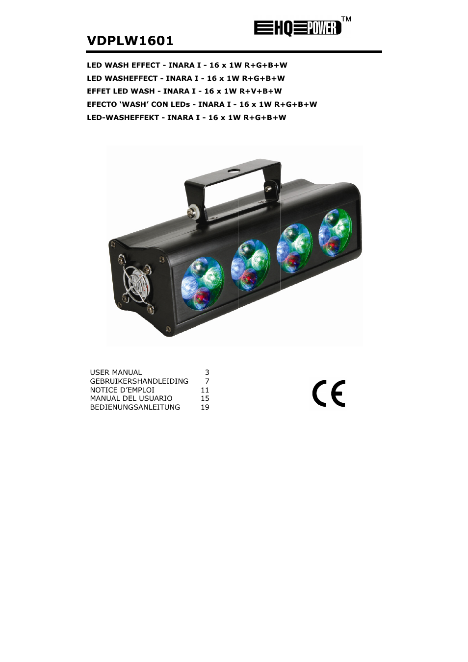 Velleman VDPLW1601 User Manual | 24 pages