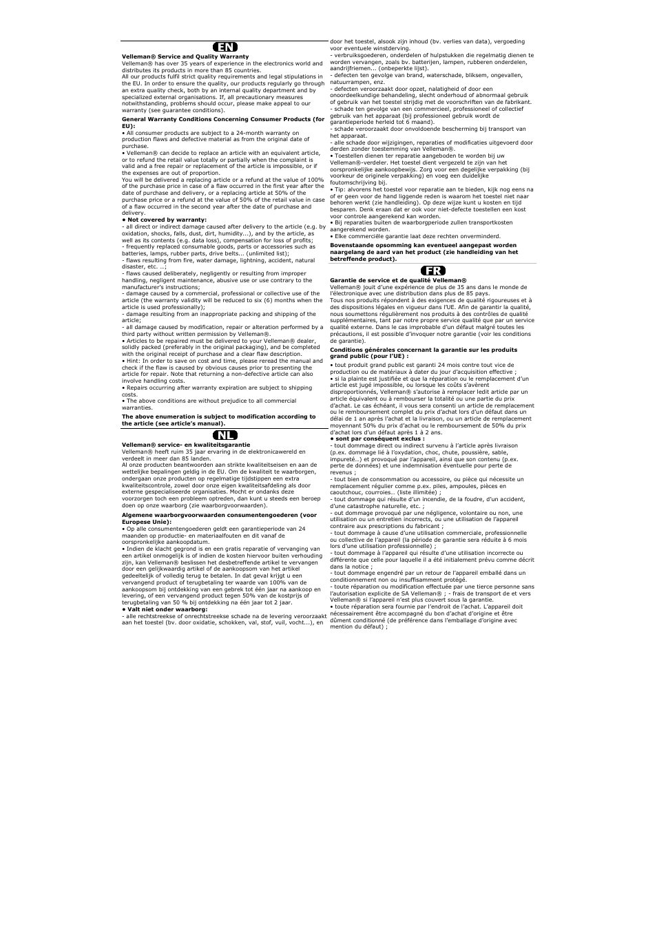 Velleman VDPLW1601 User Manual | Page 23 / 24