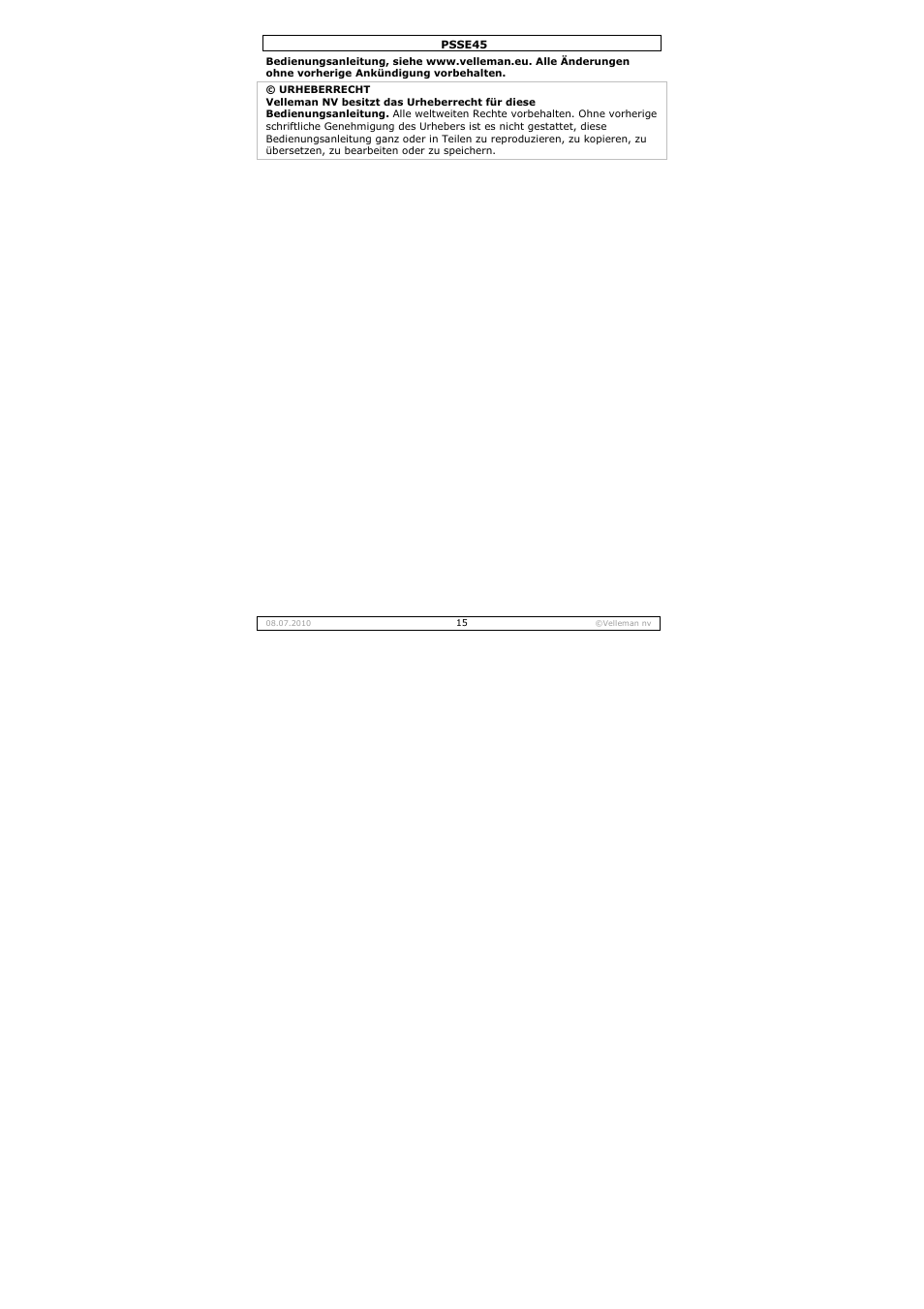 Velleman PSSE45 User Manual | Page 15 / 19