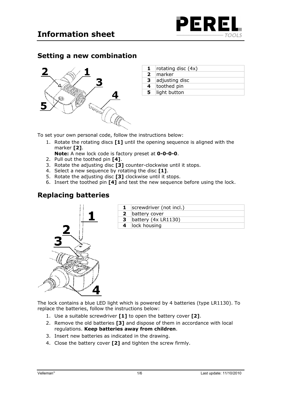 Velleman SLKB05 User Manual | 6 pages