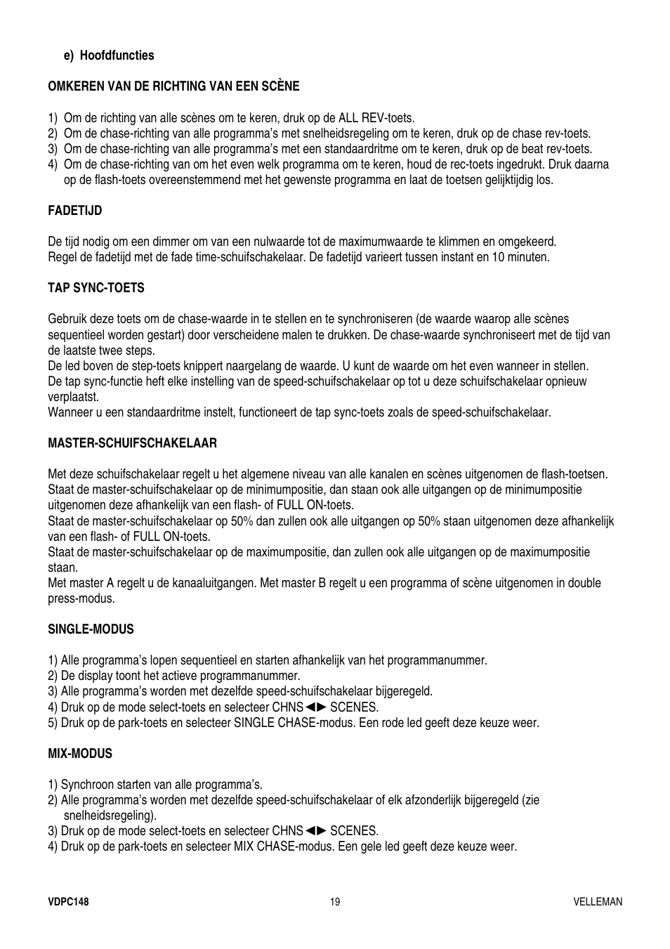 Velleman VDPC148 User Manual | Page 19 / 46