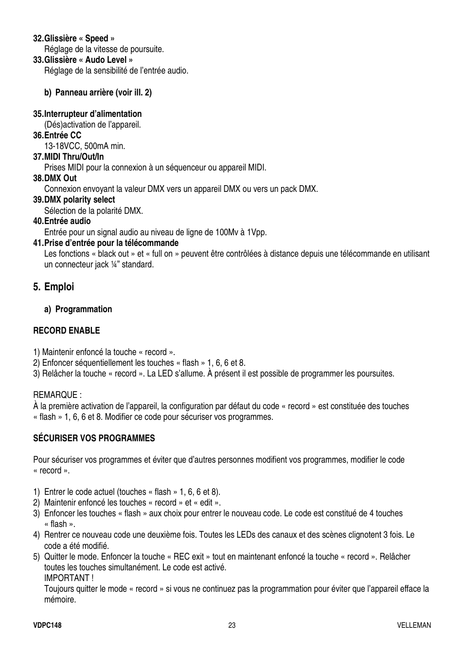 Velleman VDPC148 User Manual | Page 23 / 46