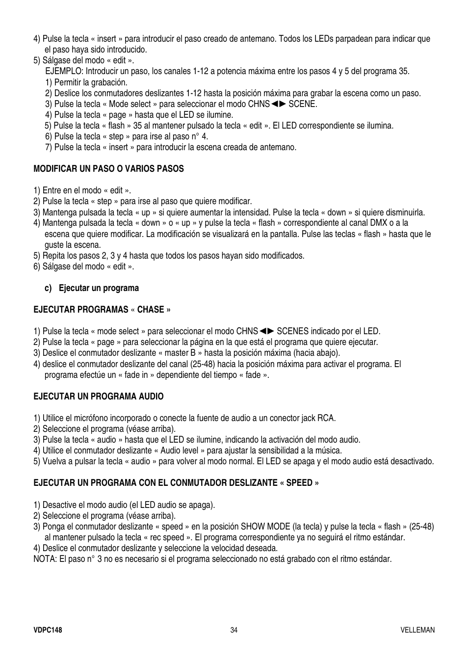 Velleman VDPC148 User Manual | Page 34 / 46