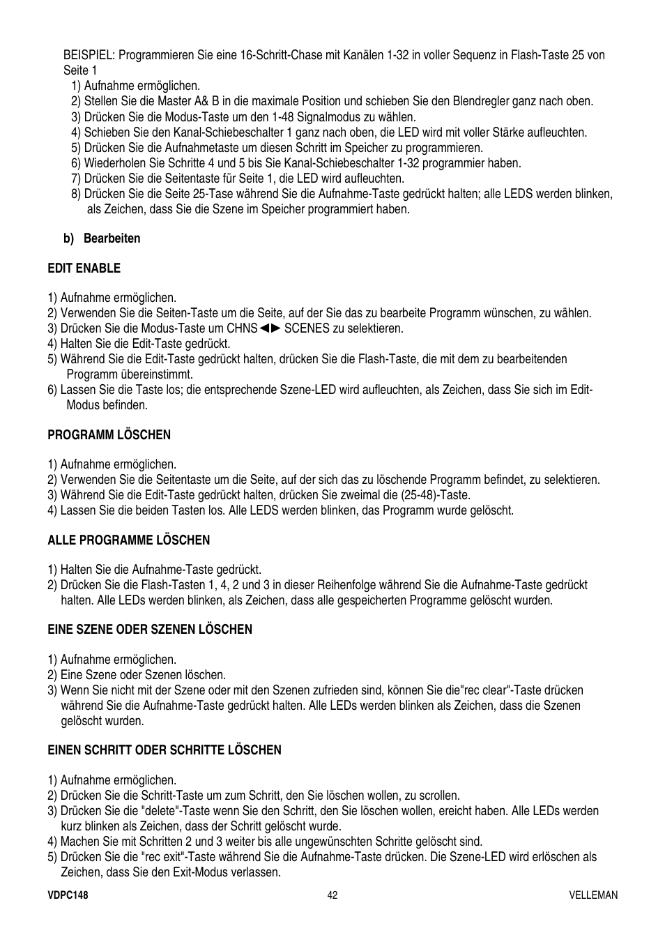 Velleman VDPC148 User Manual | Page 42 / 46